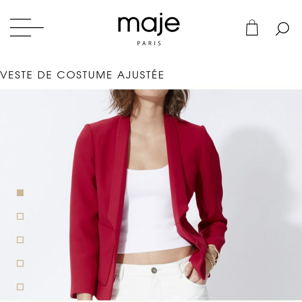 NWT Maje vibrant pink tailored jacket